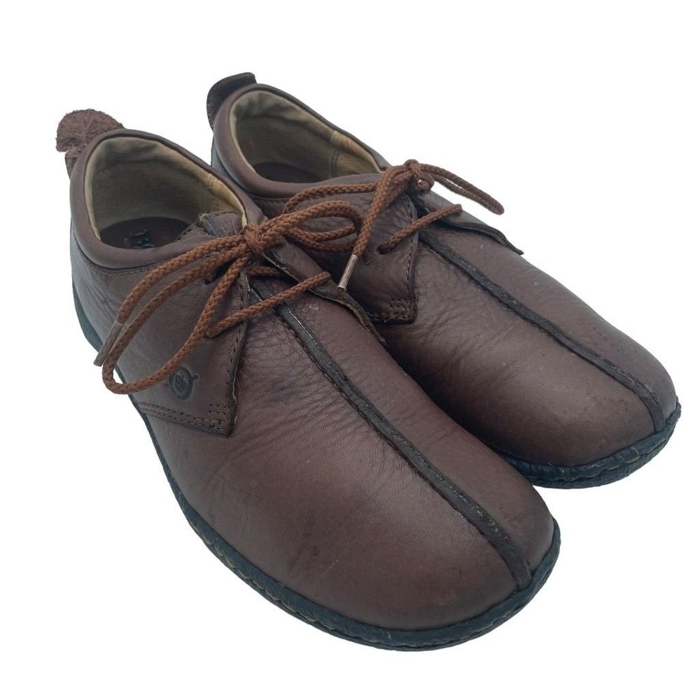 Born Womens Oxfords Shoes Brown Leather Lace Up Split Toe 7.5 EUR 38.5